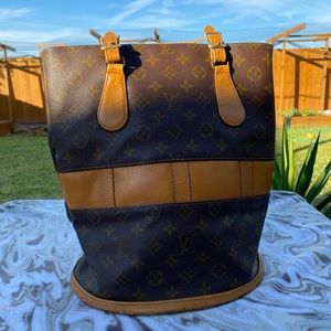 Louis Vuitton LV Shoulder Bag  Bucket PM USA Brown Monogram